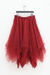 marc le bihan irregular skirt 2592 RED GUN red